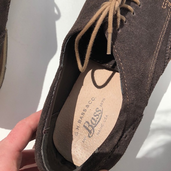 Chocolate brown dress shoes by G. H. Bass & Co. - Picture 3 of 6